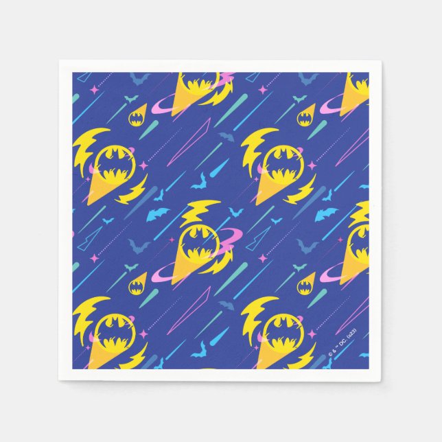 Forever Batman Bat Signal Pattern Napkins (Front)
