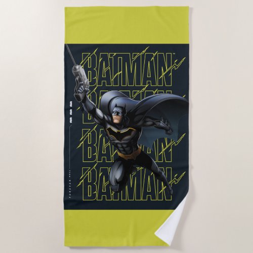 Forever Batman Grappling Hook Beach Towel