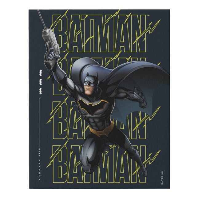 Forever Batman Grappling Hook Faux Canvas Print (Front)