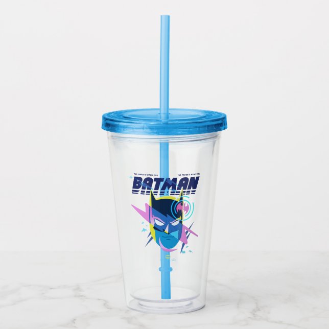 Forever Batman Light Up Head Graphic Acrylic Tumbler (Front)