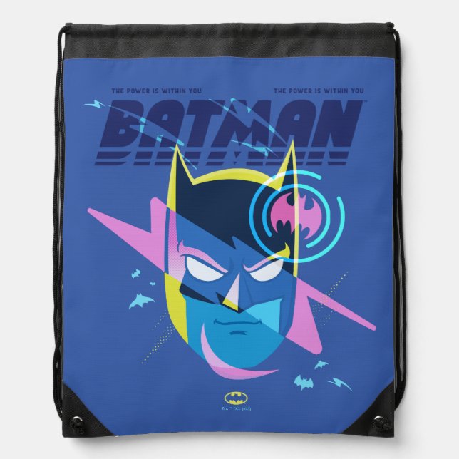 Forever Batman Light Up Head Graphic Drawstring Bag (Front)