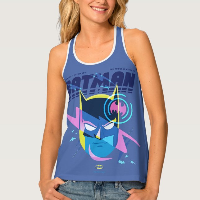 Forever Batman Light Up Head Graphic Tank Top (Front)
