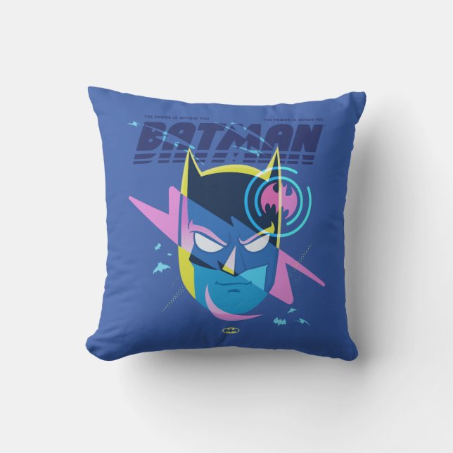 Forever Batman Light Up Head Graphic Throw Pillow (Front)