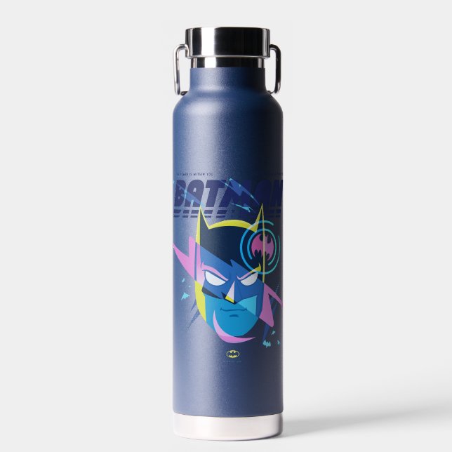 Forever Batman Light Up Head Graphic Water Bottle (Front)