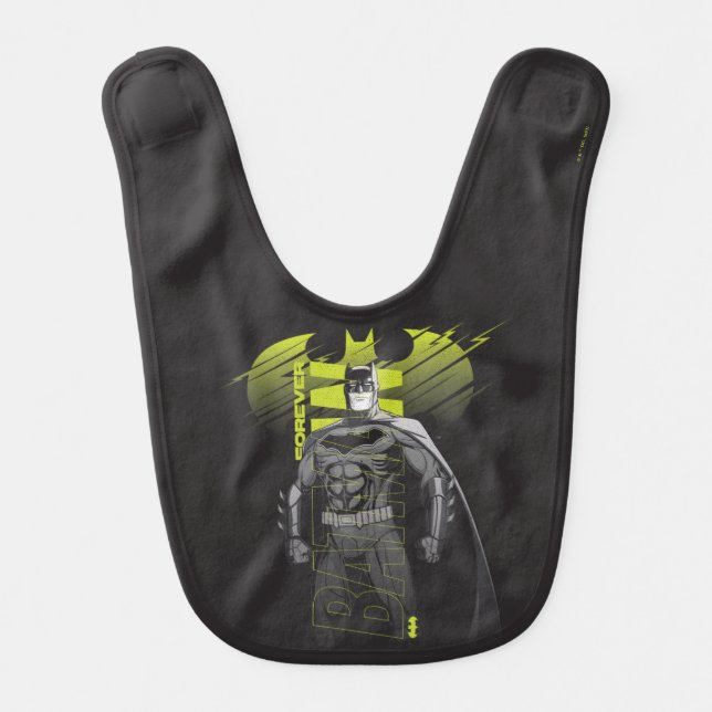 Forever Batman Power Up Character Art Baby Bib (Front)