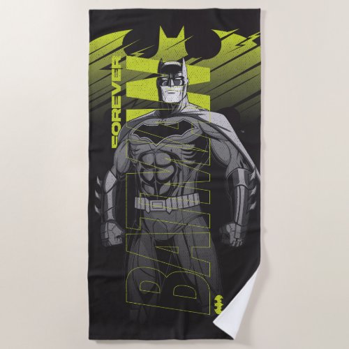Forever Batman Power Up Character Art Beach Towel