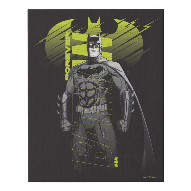 Forever Batman Power Up Character Art Faux Canvas Print (Front)