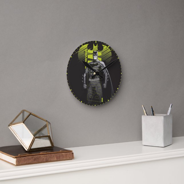 Forever Batman Power Up Character Art Round Clock (Office)