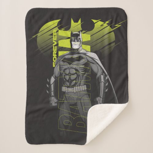 Forever Batman Power Up Character Art Sherpa Blanket