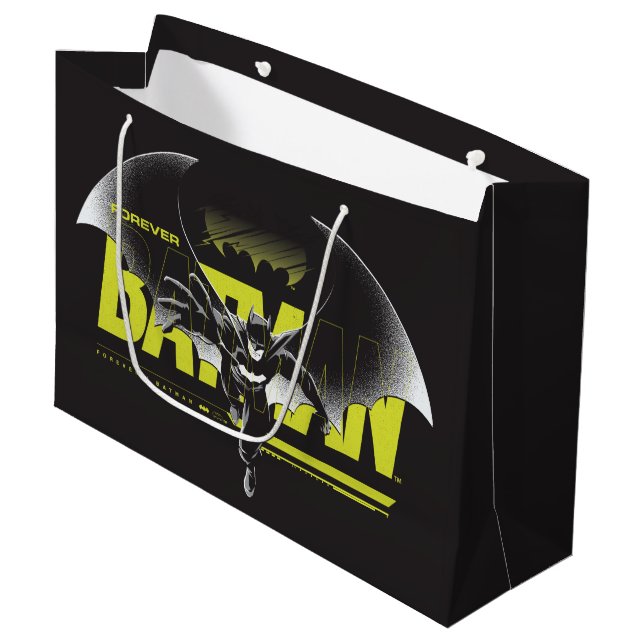 Forever Batman Reaching Graphic Large Gift Bag (Front Angled)