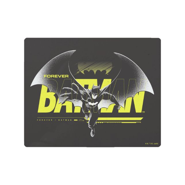 Forever Batman Reaching Graphic Metal Print (Front)