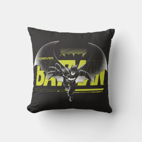 Forever Batman Reaching Graphic Throw Pillow