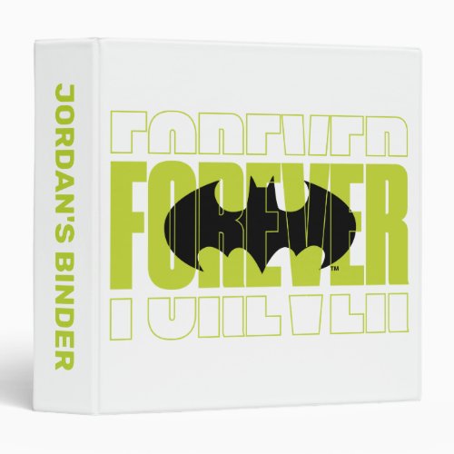 Forever Batman Typography Symbol Graphic 3 Ring Binder