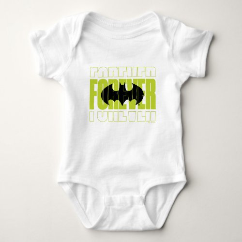 Forever Batman Typography Symbol Graphic Baby Bodysuit