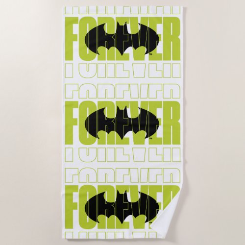 Forever Batman Typography Symbol Graphic Beach Towel