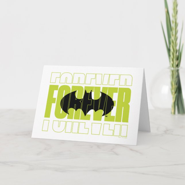 Forever Batman Typography Symbol Graphic Card (Front)