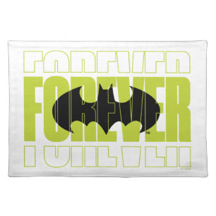 Forever Batman Typography Symbol Graphic Cloth Placemat