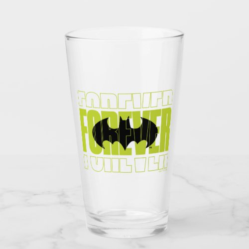 Forever Batman Typography Symbol Graphic Glass
