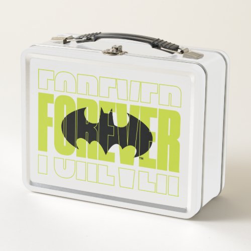 Forever Batman Typography Symbol Graphic Metal Lunch Box
