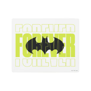 Forever Batman Typography Symbol Graphic Metal Print