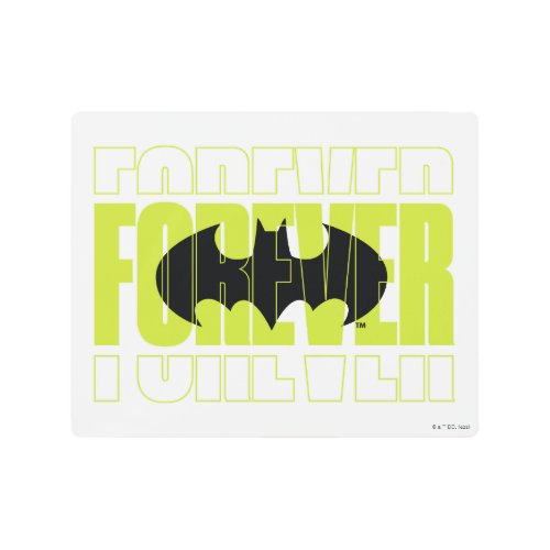 Forever Batman Typography Symbol Graphic Metal Print