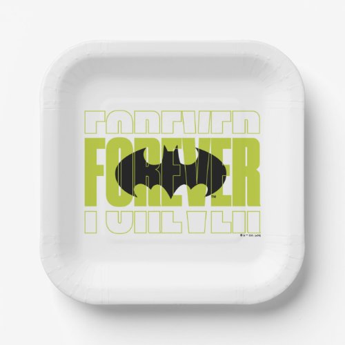Forever Batman Typography Symbol Graphic Paper Plates