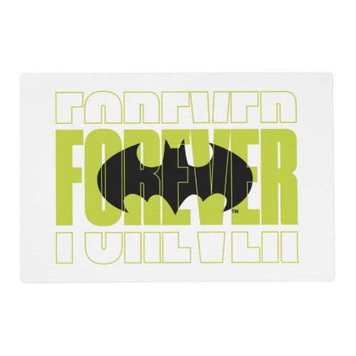 Forever Batman Typography Symbol Graphic Placemat