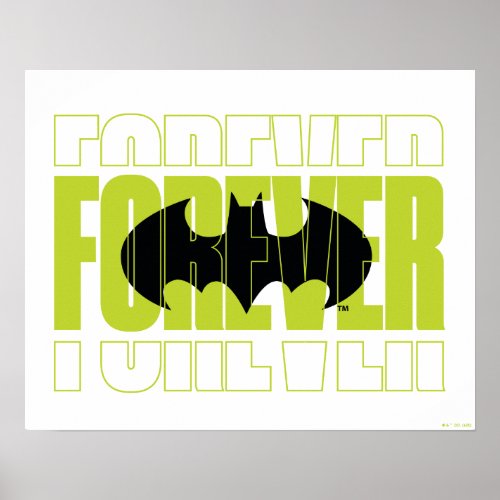 Forever Batman Typography Symbol Graphic Poster