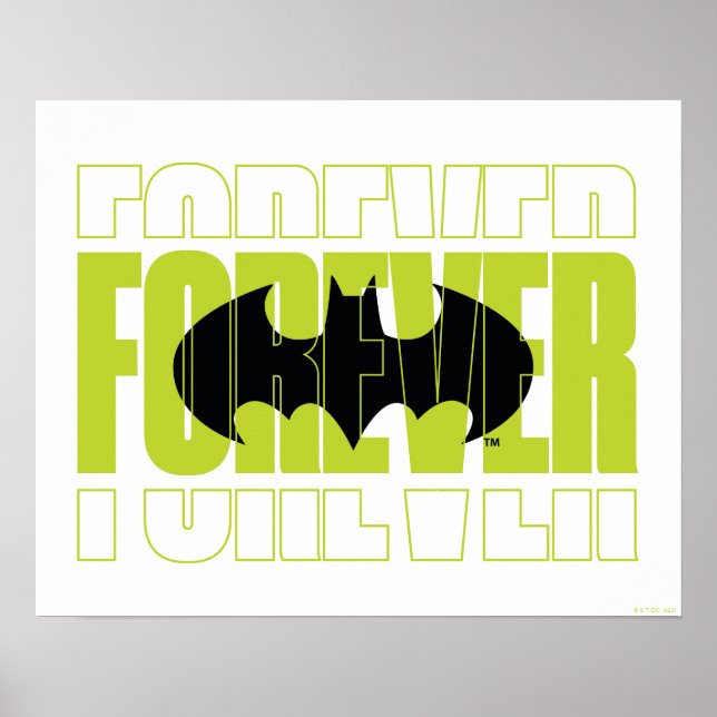 Forever Batman Typography Symbol Graphic Poster (Front)