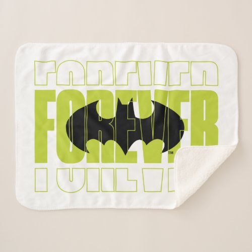 Forever Batman Typography Symbol Graphic Sherpa Blanket