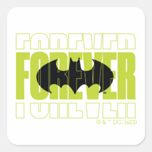 Forever Batman Typography Symbol Graphic Square Sticker