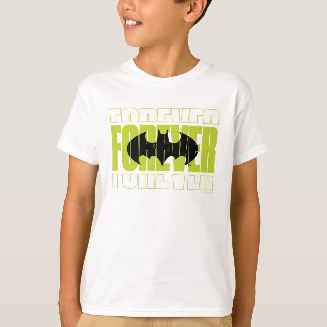 Forever Batman Typography Symbol Graphic T-Shirt (Front)