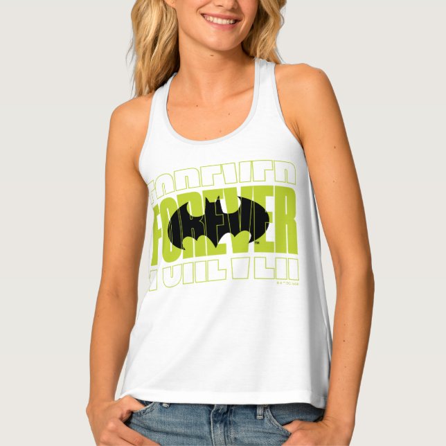 Forever Batman Typography Symbol Graphic Tank Top (Front)