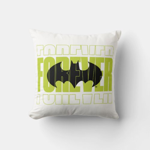 Forever Batman Typography Symbol Graphic Throw Pillow