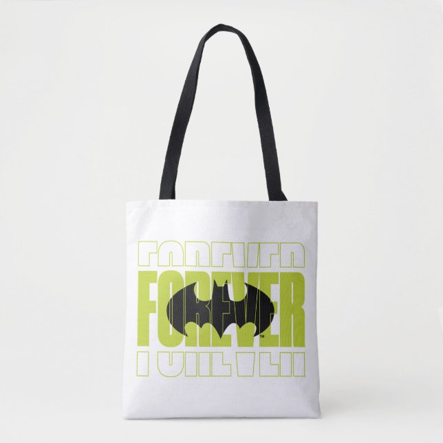 Forever Batman Typography Symbol Graphic Tote Bag (Front)