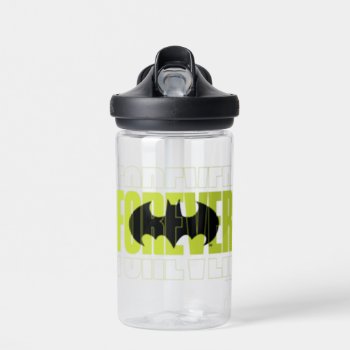 Forever Batman Typography Symbol Graphic Water Bottle by batman at Zazzle