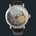 Forever Be My Always Love Wedding Photo Script Watch<br><div class="desc">Modern chic photo watch with hand-lettered script and modern typography reading:' Forever be my always 'alongside your custom names and wedding date. Personalize with your favorite photo and information. Great gift for newlyweds or Valentine's Day!</div>