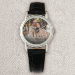 Forever Be My Always Modern Wedding Photo Script Watch<br><div class="desc">Modern chic photo watch with hand-lettered script and modern typography reading:' Forever be my always 'alongside your custom names and wedding date. Personalize with your favorite photo and information. Great gift for newlyweds or Valentine's Day!</div>