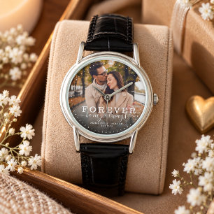 Forever Be My Always Modern Wedding Photo Script Watch