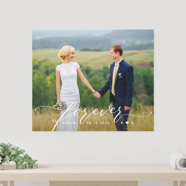 Forever Began Personalized Photo Wrapped Canvas (Creator Uploaded)