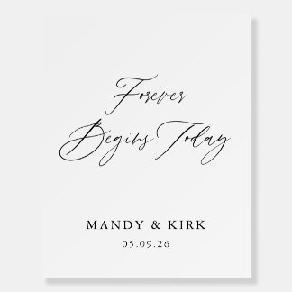 Forever Begins Today Wedding Sign | Personalized 