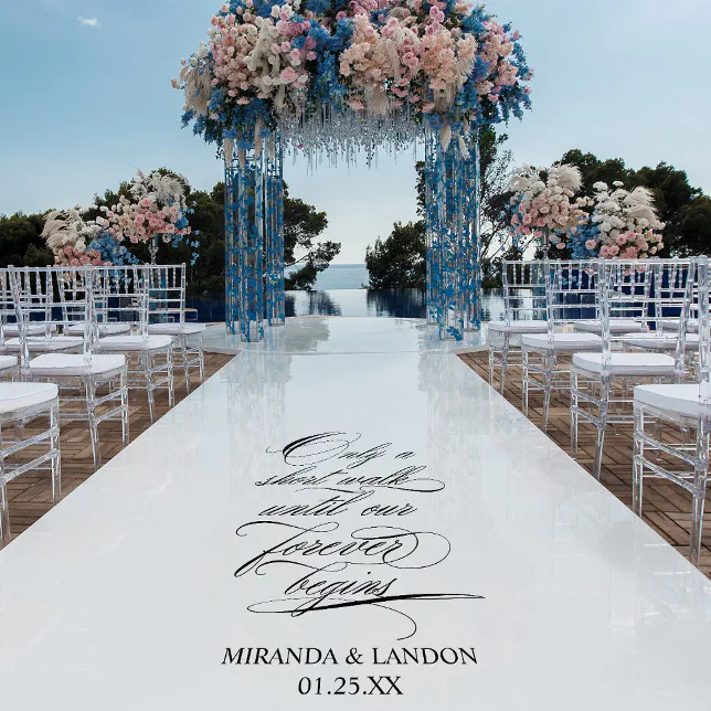 Forever begins Wedding Aisle Entrance Floor Decals
