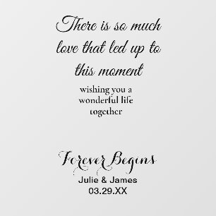 Forever begins Wedding Aisle Entrance Floor Decals