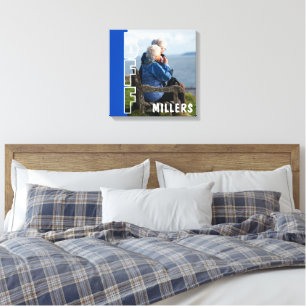 Forever Best Friends Blue Photo Illusion Canvas Print