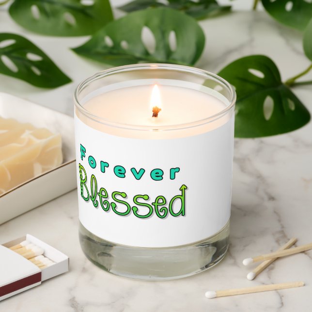 Forever Blessed Inspirational Scented Jar Candle (Lit)