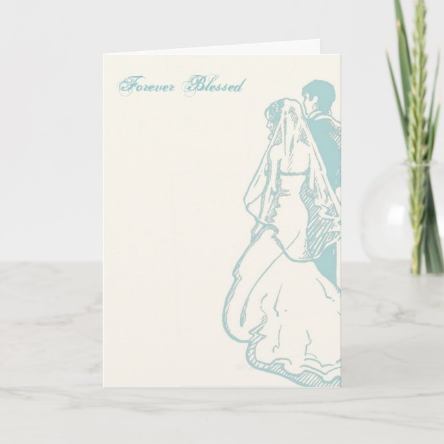 "Forever Blessed" Wedding Card (Front)