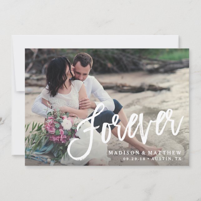 Forever Brushed Save the Date Announcement (Front)