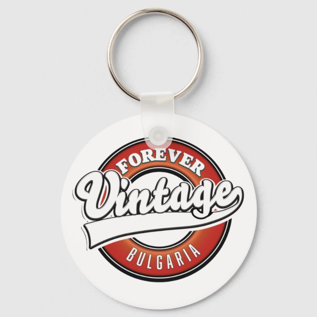 Forever Bulgaria vintage logo  Keychain (Front)