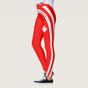 FOREVER CANADA (white maple on red) Leggings
