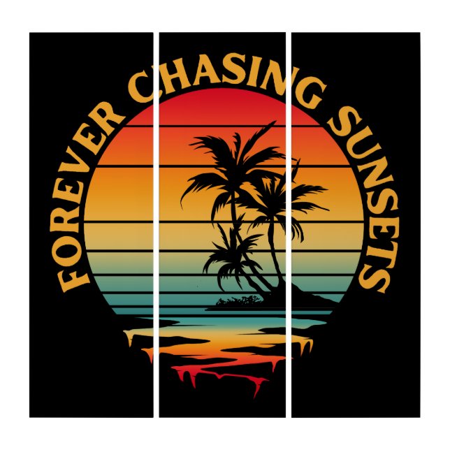 FOREVER CHASING SUNSETS  TRIPTYCH (Front)